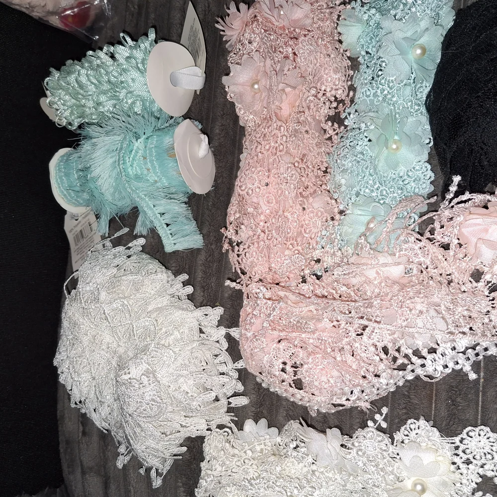 Celebrate It Lace and Ribbon Assortment - White, Pink, Black, Red
